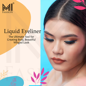 MI Fashion Colored Liquid Eyeliner Water Resistant Cruelty Free High Shine Long Stay (Black Eyeliner)
