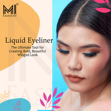 MI Fashion Colorful Liquid Eyeliners Combo of 4 Pcs Water Resistant Cruelty Free High Shine Long Stay - Black, Shimmer Golden, Navy Blue, Shimmer Brown