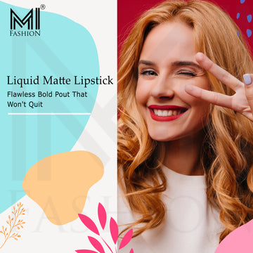 MI Fashion Liquid Lipsticks Matte Light Pink Lipstick, Wine Lipstick, Red Lipstick Matte Long Lasting Set of 3 Pcs