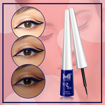 MI Fashion Quick Dry Liquid Eyeliner Water Resistant Cruelty Free High Shine Long Stay (Navy Blue Liquid Eyeliner)