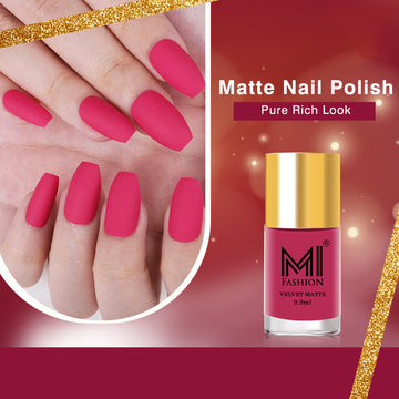 MI Fashion Matte Finish Get a Smooth, Velvety Look with Our Matte Nail Polish (Peach)