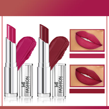 MI Fashion Shine Bright with Creamy Matte Lipstick for a Subtle Glam Look on Lips (Pink, Cherrywood)