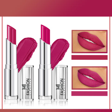MI Fashion Shine Bright with Creamy Matte Lipstick for a Subtle Glam Look on Lips (Pink, Magenta)