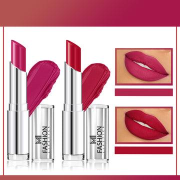 MI Fashion Glam Up Your Lips with Our Creamy Matte Lipstick for a Bold Statement (Pink, Red Wine)