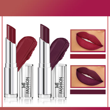 MI Fashion Get Ready to Shine with Our Creamy Matte Lipstick for a Fabulous Look (Cherrywood, Wine Berry)