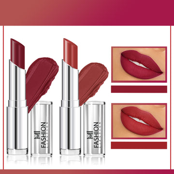 MI Fashion Enhance Your Look with Our Creamy Matte Lipstick for an Eye-Catching Look (Cherrywood, Brownish Red)