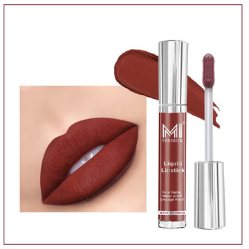 MI Fashion Matte Marvel Get the Perfect Matte Lip with Our Long-Lasting Liquid Lipstick  Pack of 3.5ML (Dark Brown)