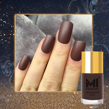 MI Fashion Unleash Your Diva Our Matte Nail Polish Comes in a Wide Range of Bold Shades (Coffee)