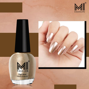 MI Fashion Nail Polish Kit Glossy Shades for a Glam Look (Light Golden)