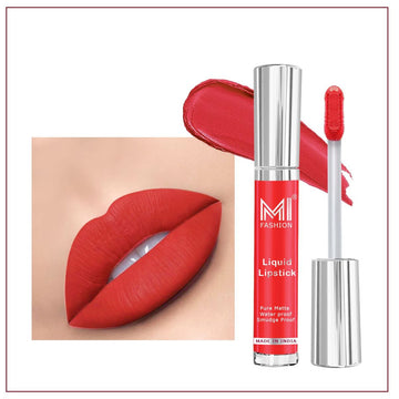 MI Fashion Luxurious Lips Indulge in Rich, Creamy Matte Color with Our Liquid Lipstick  Pack of 3.5ML (Orange)