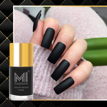 MI Fashion The Matte Effect Turn Heads with Our Long-Lasting Matte Nail Polish (Black)