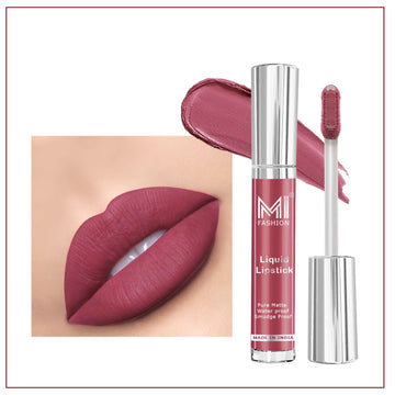 MI Fashion Lip Love Experience the Love Affair of a Lifetime with Our Luxurious Liquid Matte Lipstick  Pack of 3.5ML (Brown)