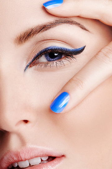 Blue eyeliner