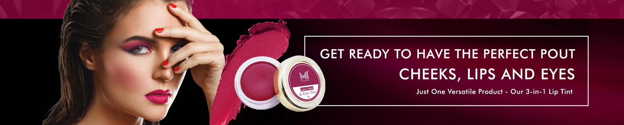 Get Pop of Color Look with MI Fashion's 3-in-1 Lip Tint - Shop Now!