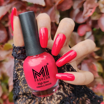 MI Fashion Highly Shiny Nail Polish for HD Shine Texture & Never Ending Nail Polish Combo (Light Pink)