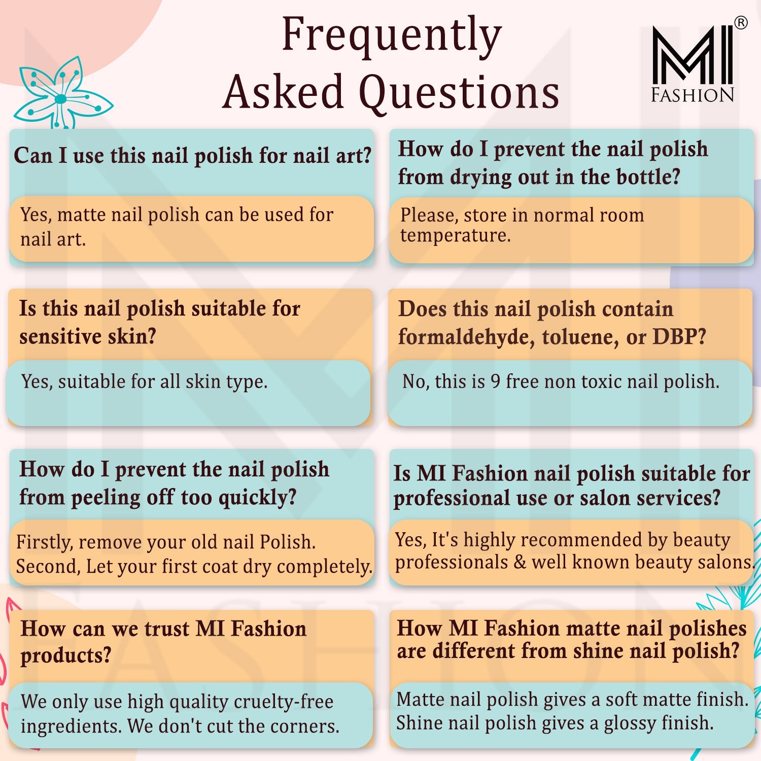 MI Fashion Shine Nail Polish FAQs