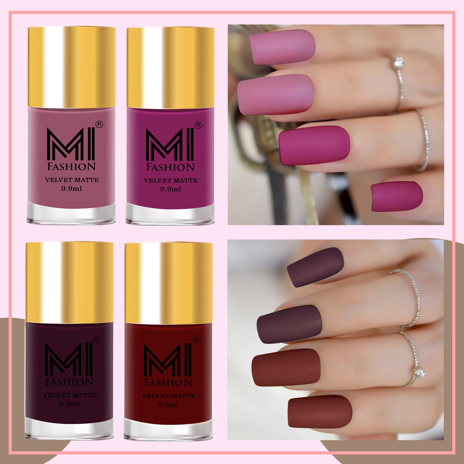 MI Fashion Matte Nail Polish Combo