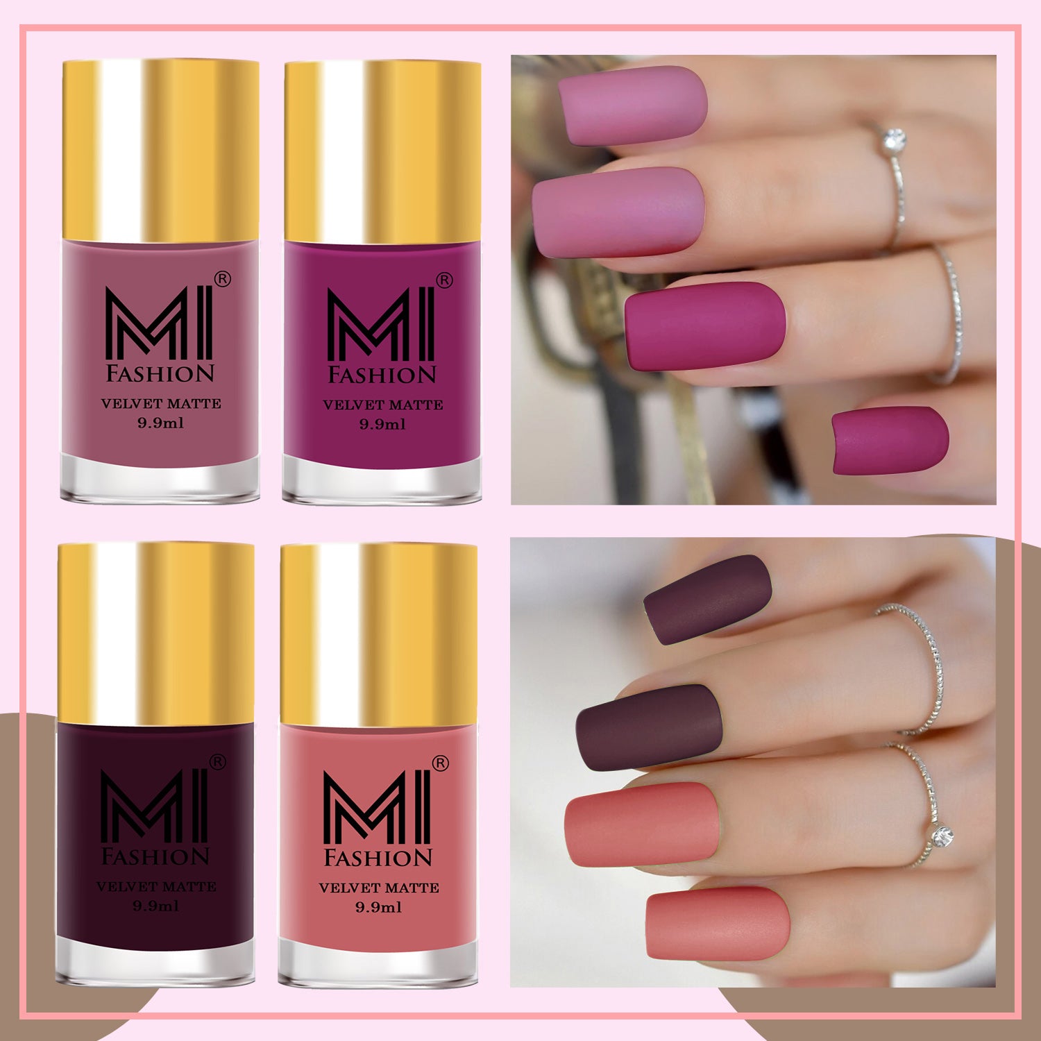 MI Fashion Matte Nail Polish combo