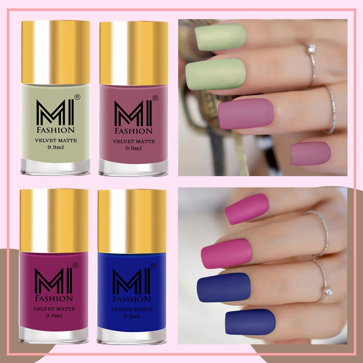 MI Fashion Matte Nail Polish Combo
