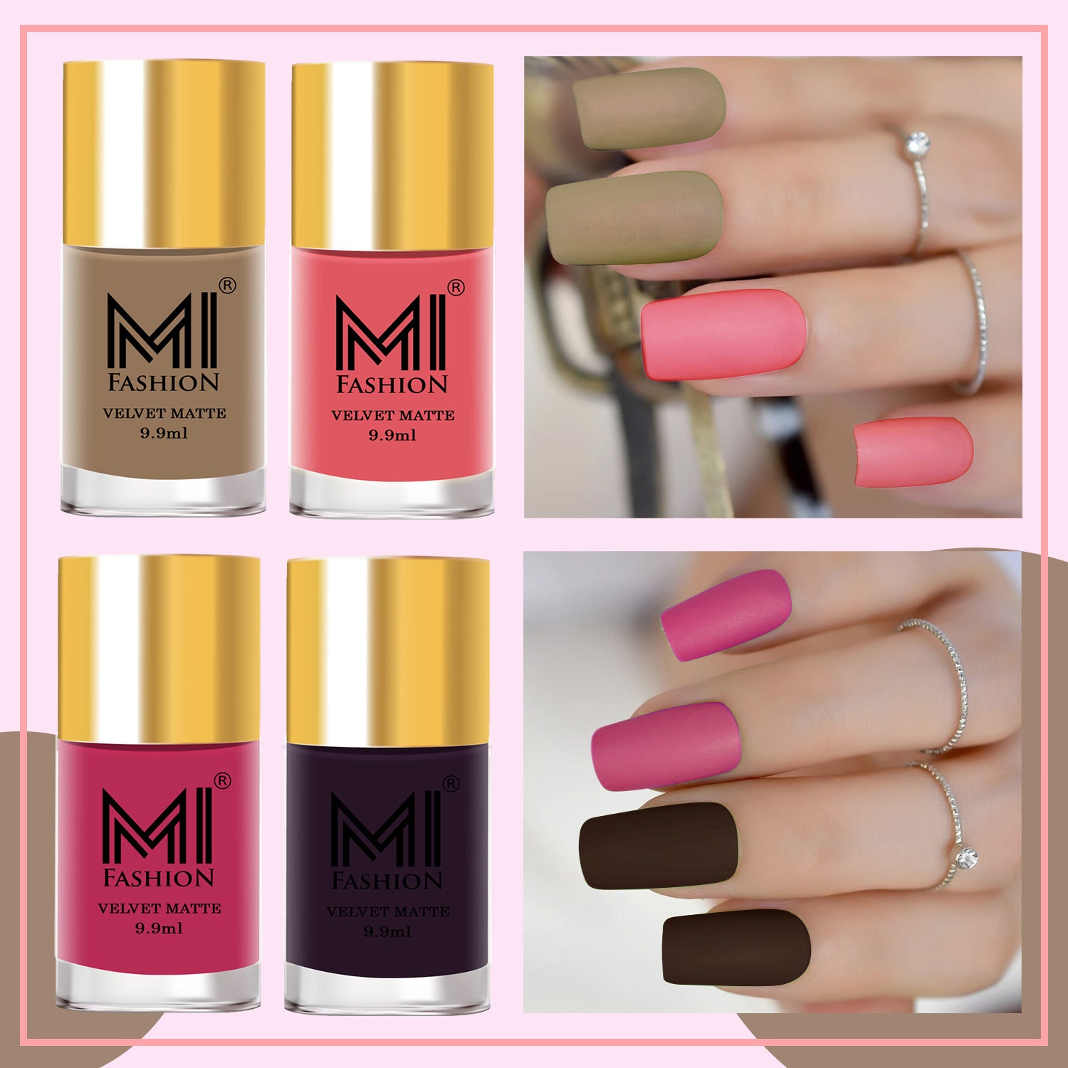 MI Fashion Matte Nail Polish Combo