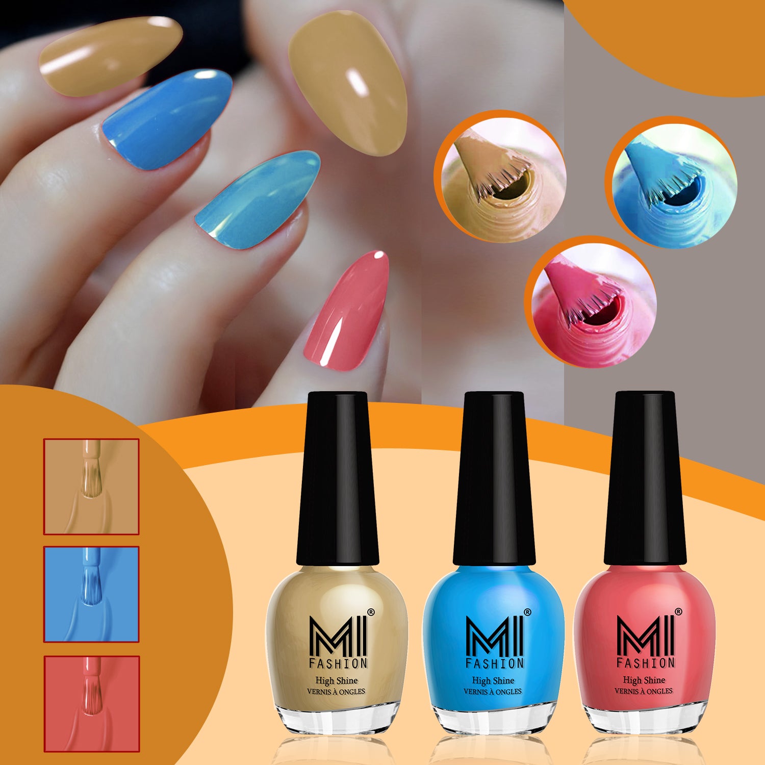 MI Fashion Shine Nail Polish combo