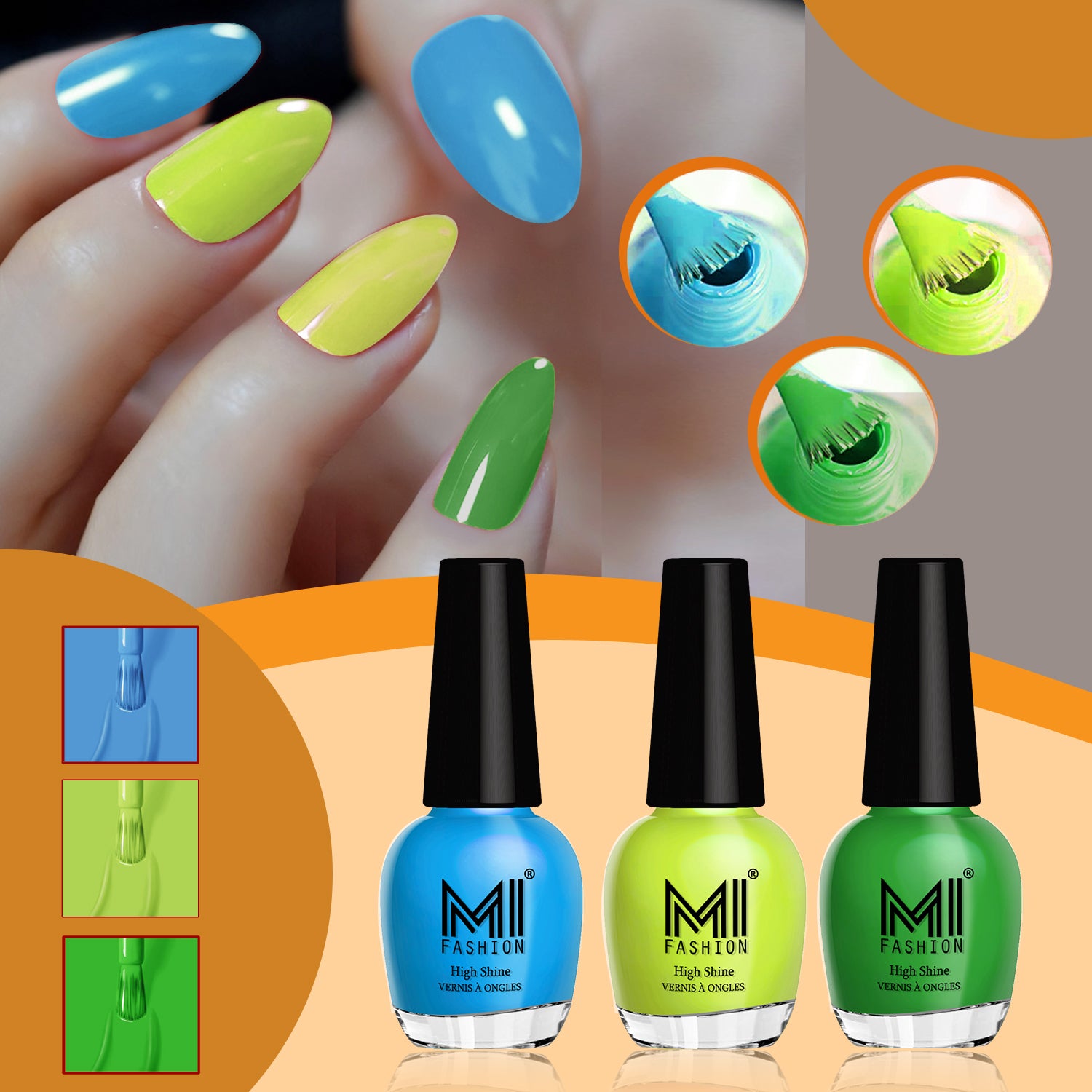 Green nail Polish