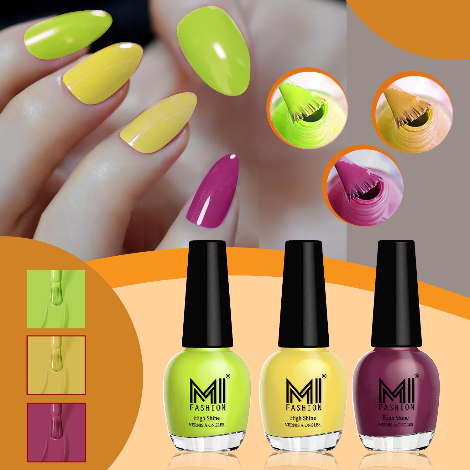 MI Fashion Shine Nail Polish combo
