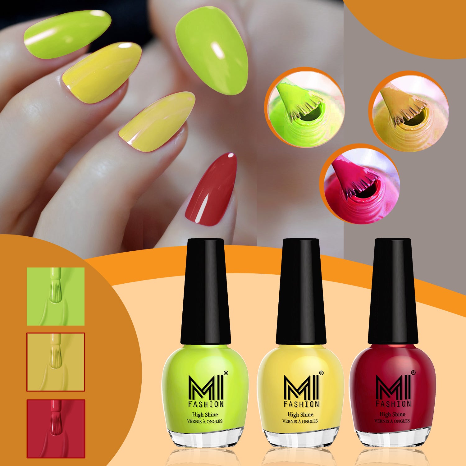 MI Fashion Shine Nail Polish combo