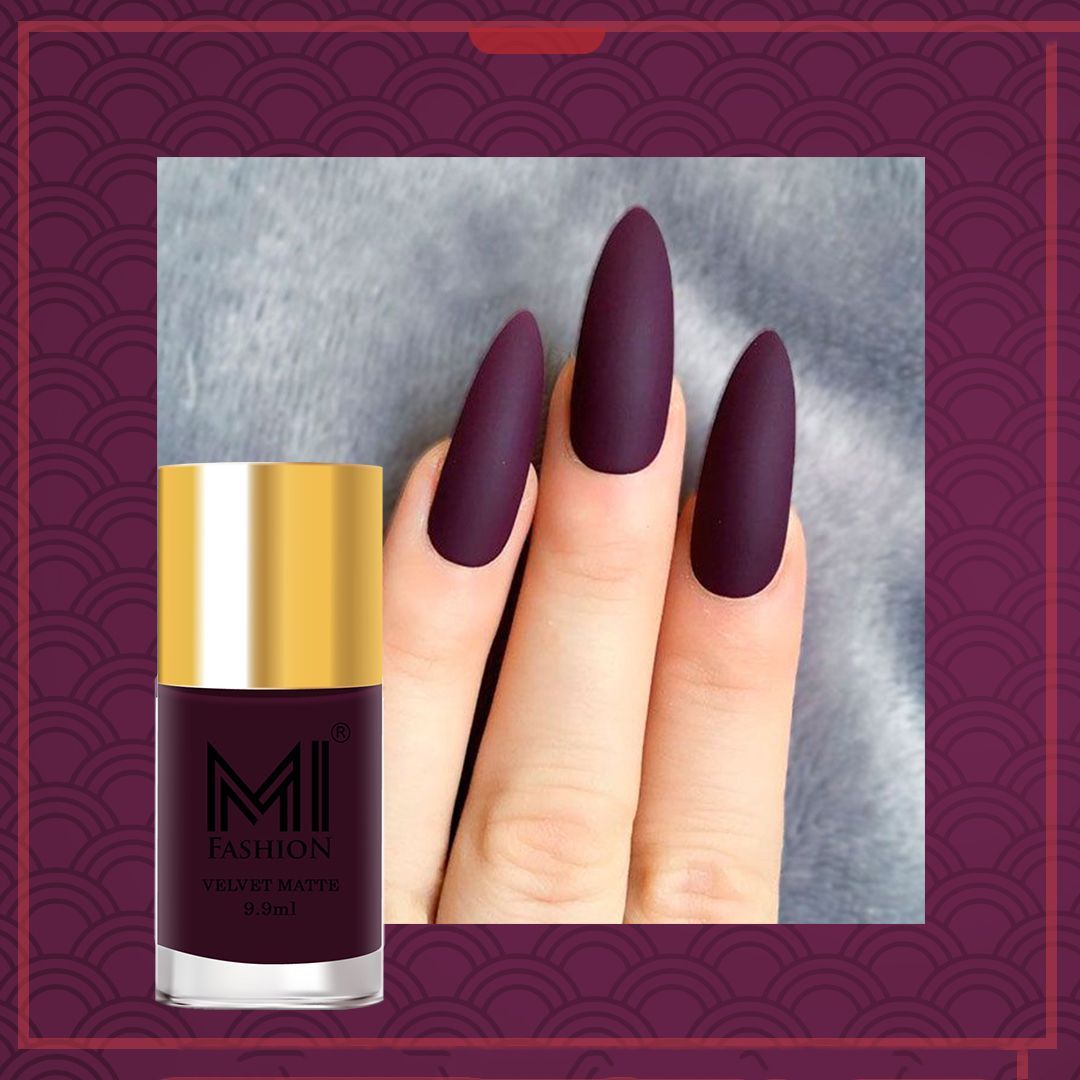 Wine matte nail polish