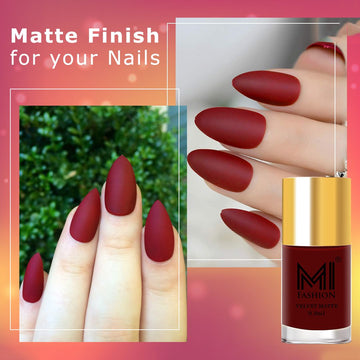Red matte nail polish
