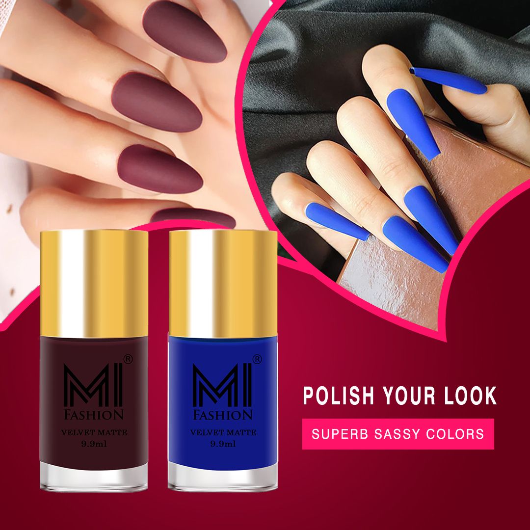 Blue Matte Nail Polish