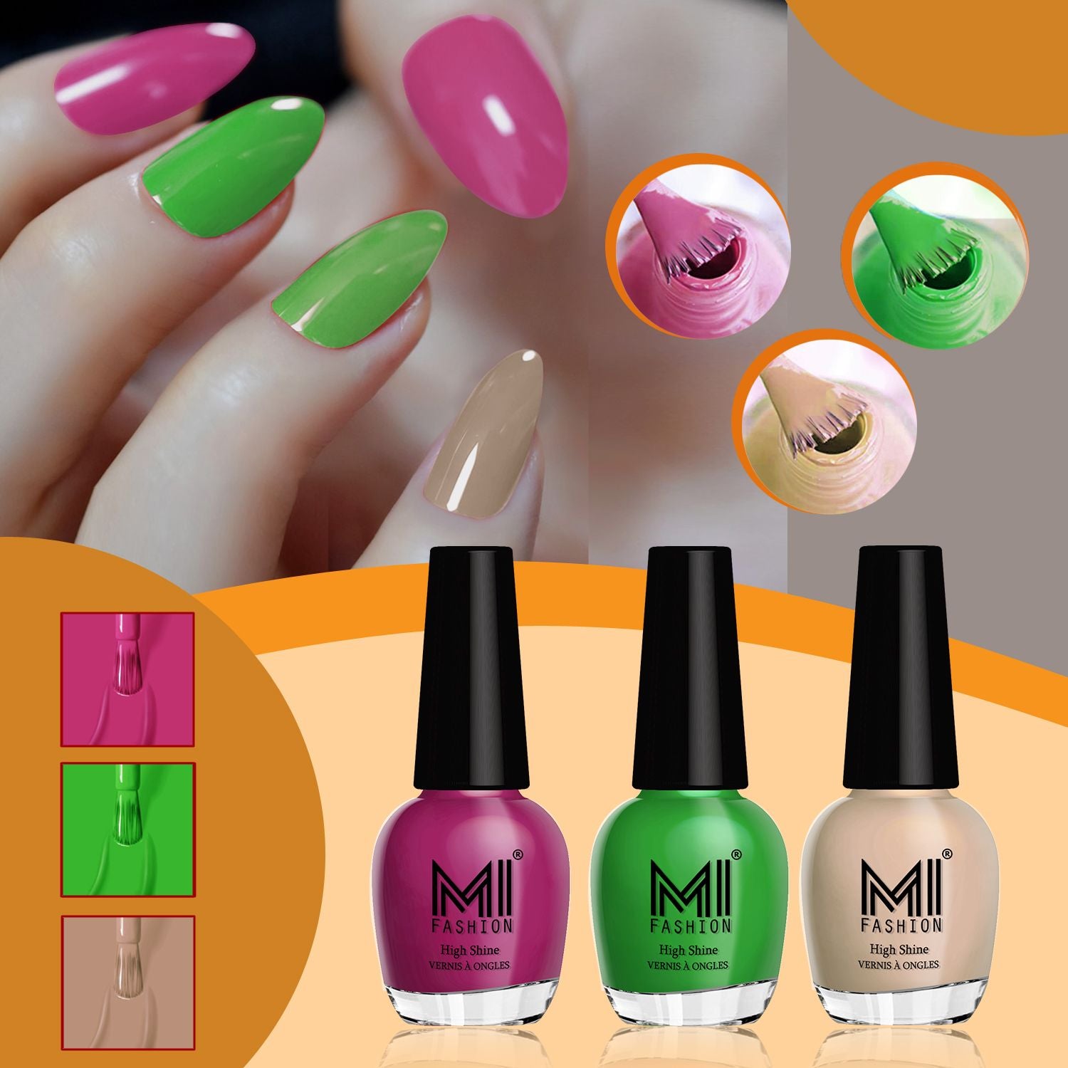 MI Fashion Shine Nail Polish Combo