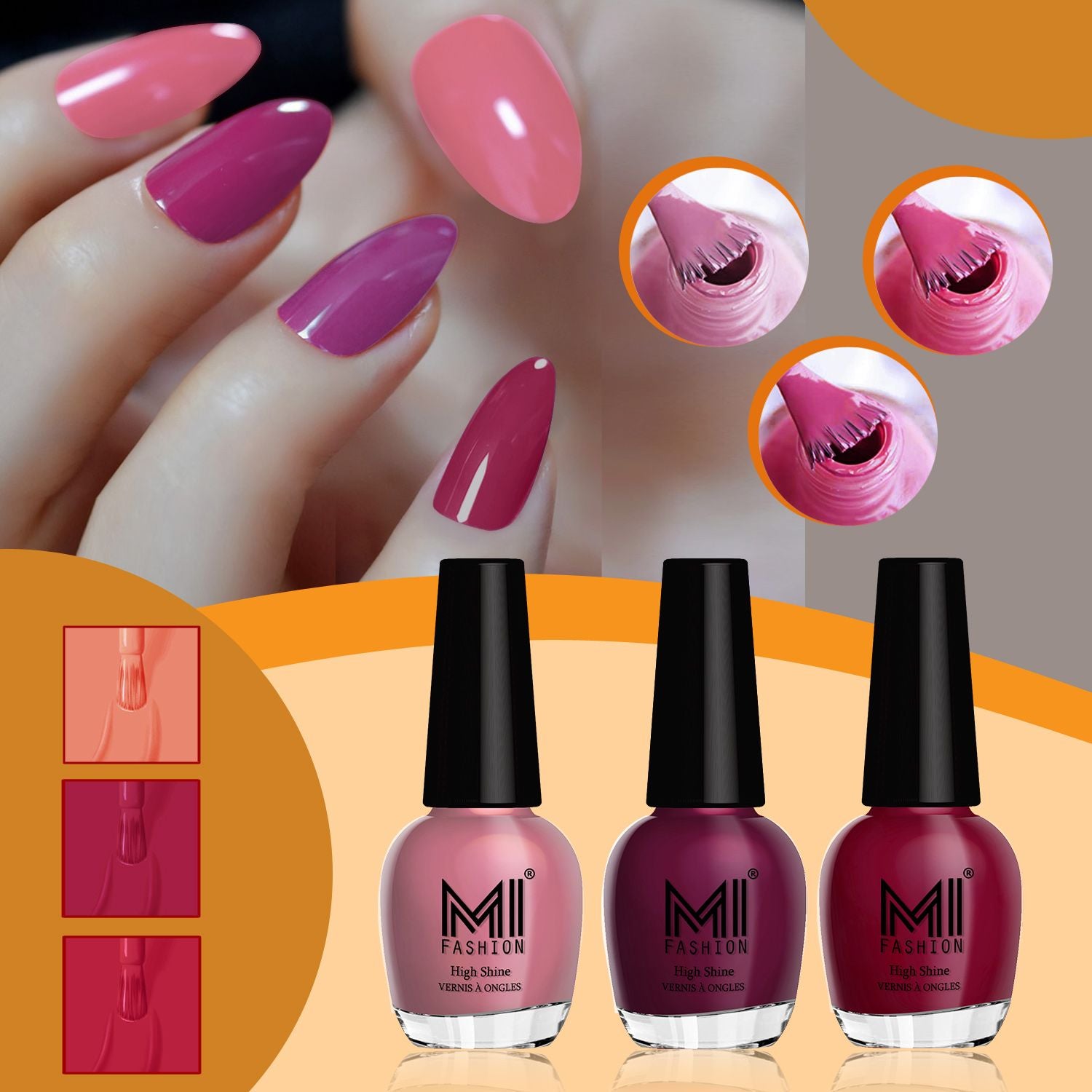 MI Fashion Shine Nail Polish Combo