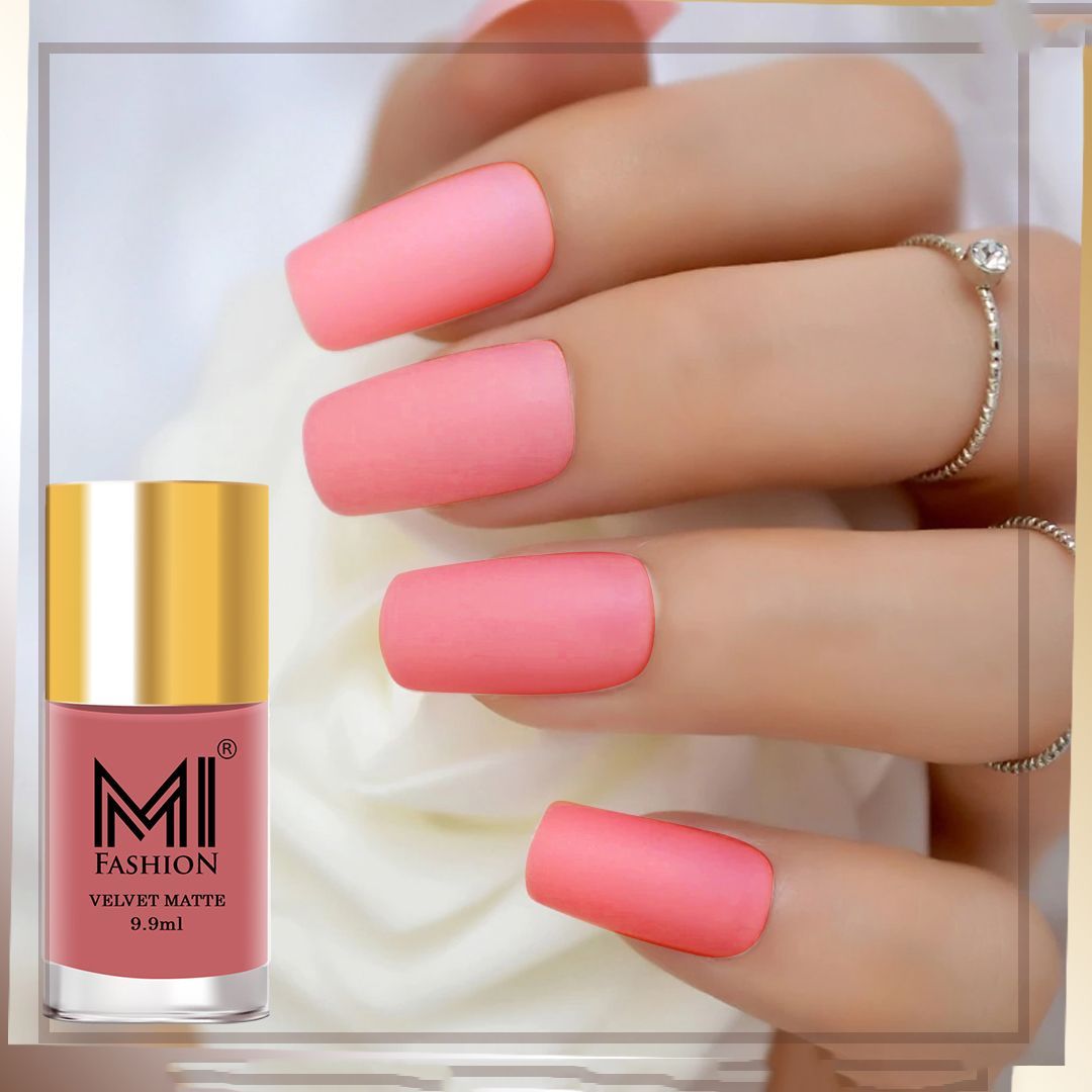 Rose matte nail polish