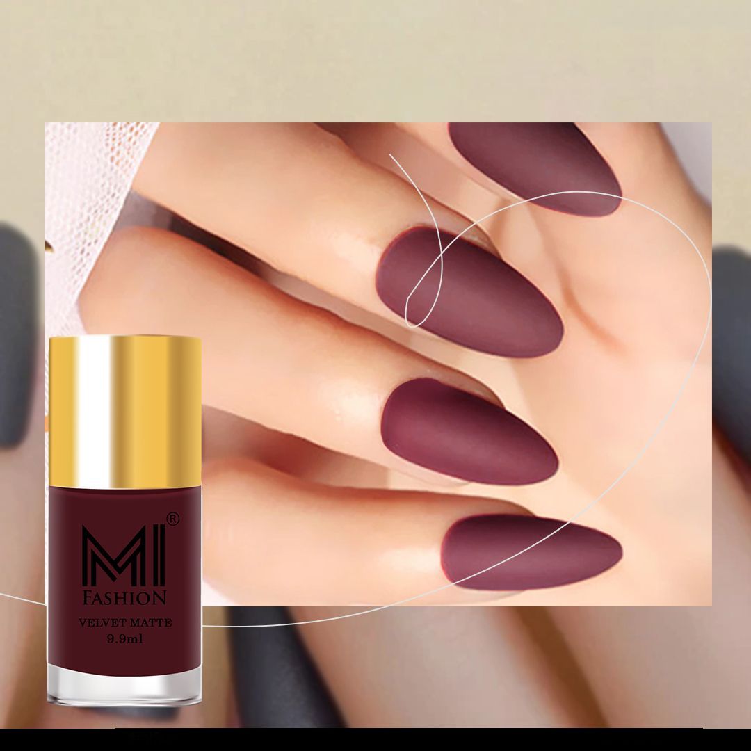 Wine matte nail polish