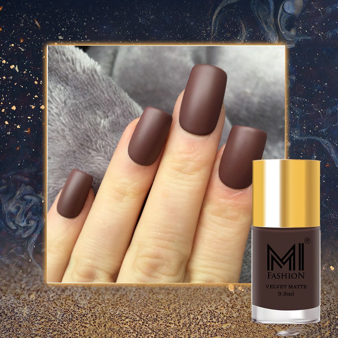 Coffee matte nail polish