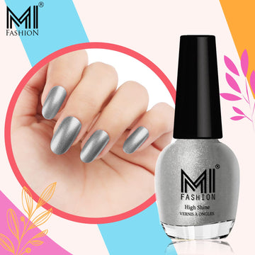 MI Fashion Nail Polish Kit A Range of Glossy Tones for Every Mood (Metallic Silver)