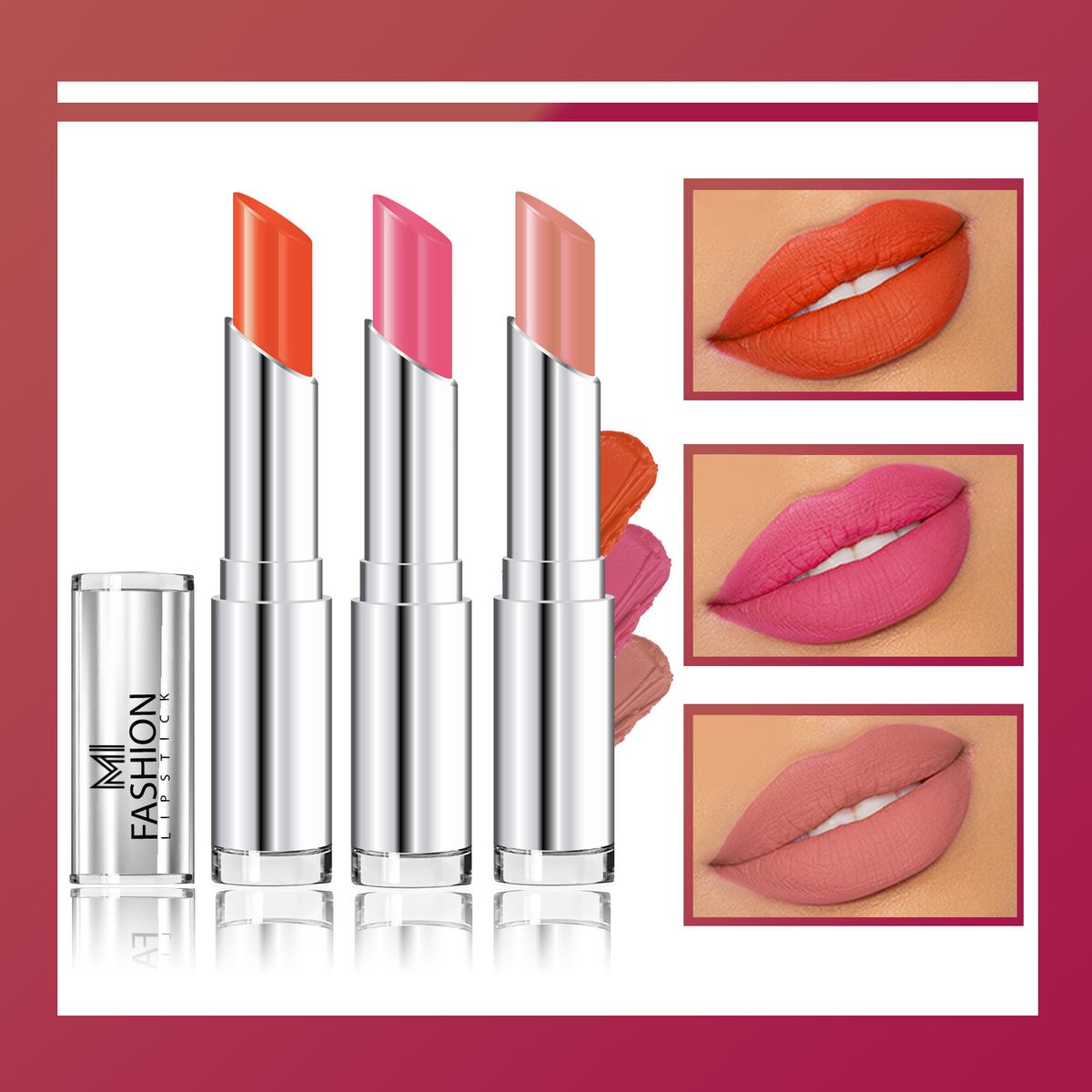 MI Fashion Creamy Matte Lipstick Combo