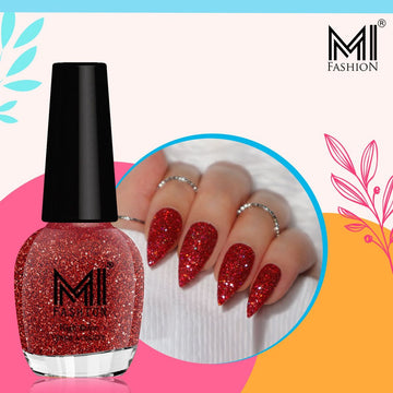 MI Fashion Nail Paint Set High Shine and Long Lasting Glossy Nails (Red)