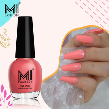 MI Fashion Nail Polish Kit for a Shiny and Stylish Manicure For Every Women (Peach Crush)