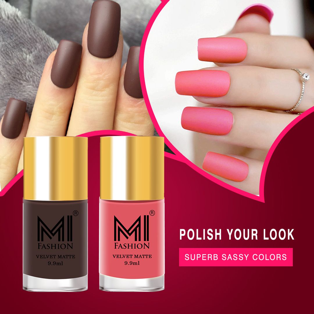 Buy MI Fashion Soft Smooth Unique Matte Nail Polish Combo Sets of 4 Unique  Colors-Magenta Red,Bordeaux,Deep Coffee,Rose Taupe Online at Best Prices in  India - JioMart.
