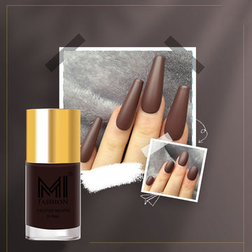 Dark Brown matte nail polish