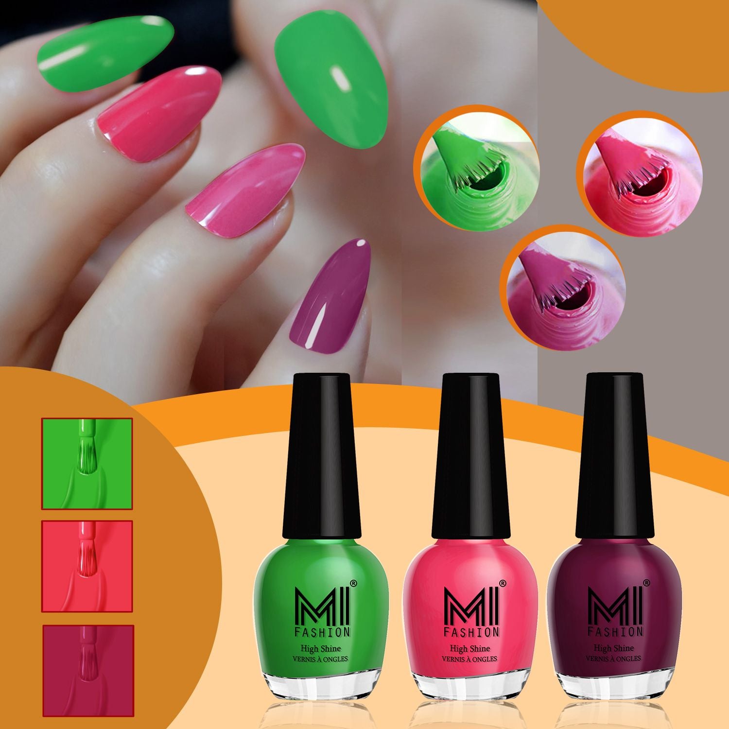MI Fashion Shine Nail Polish Combo