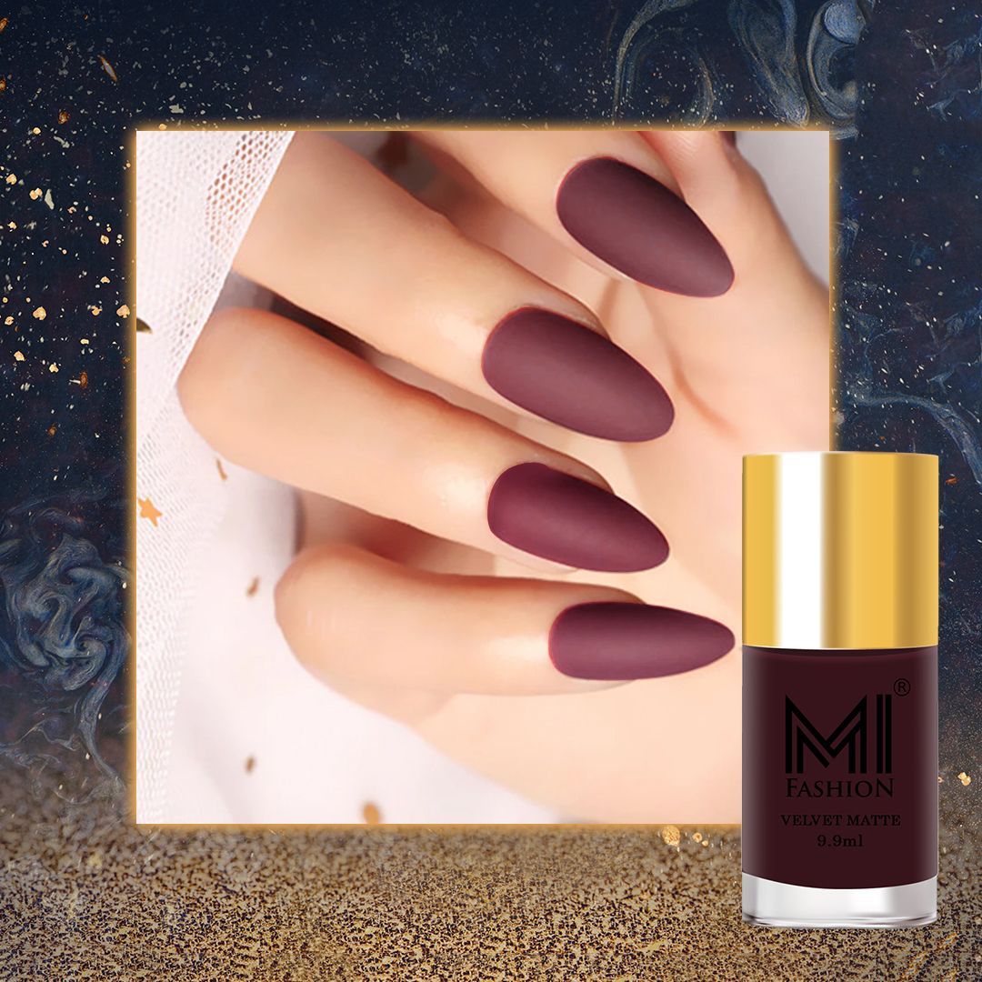 Wine matte nail polish