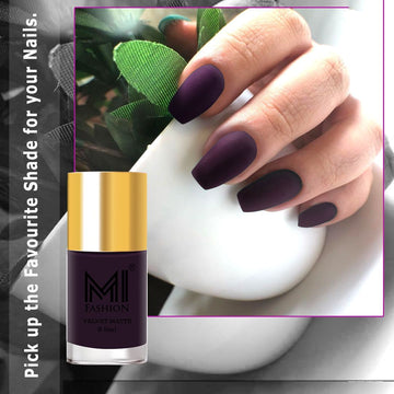 Purple matte nail polish