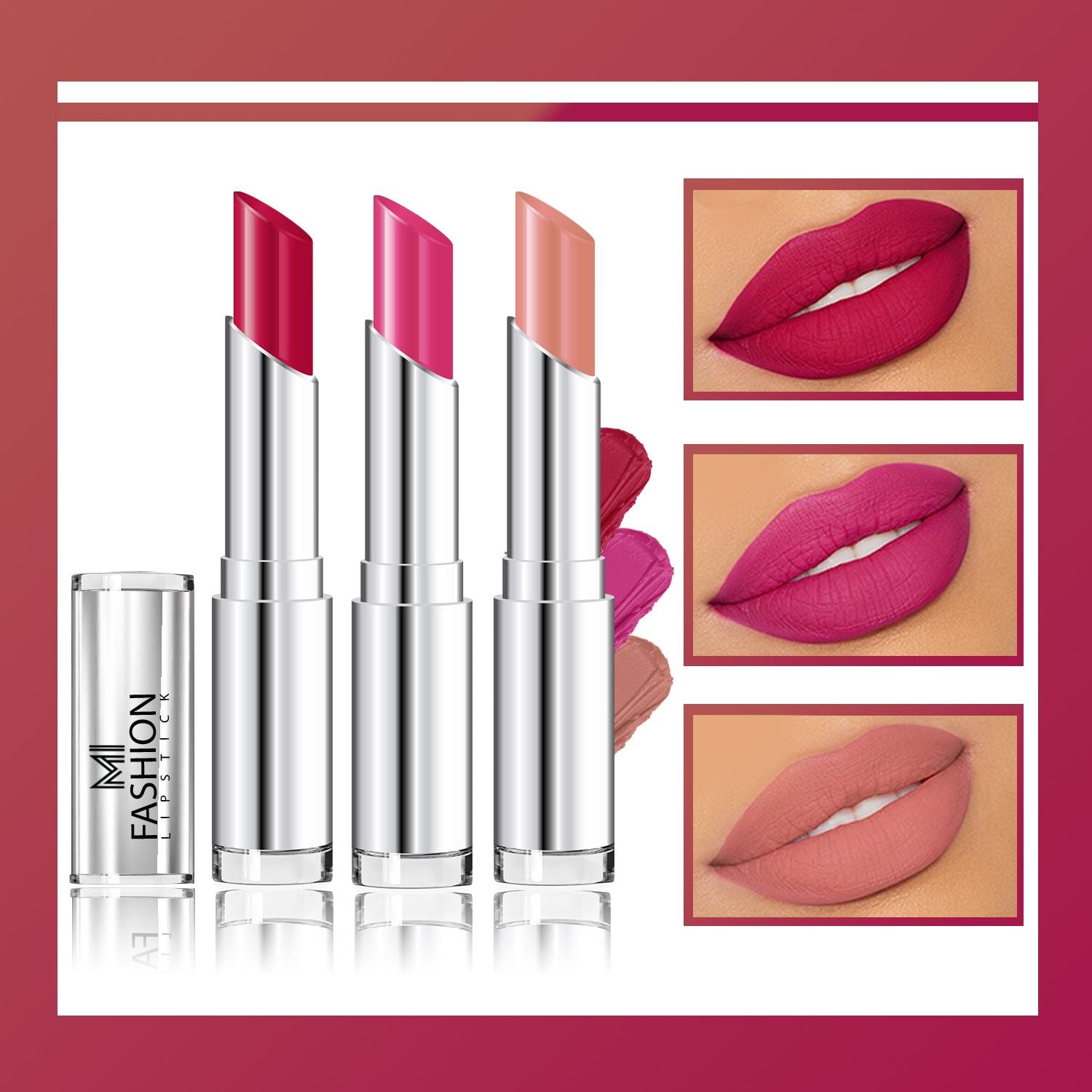 MI Fashion Creamy Matte Lipstick Combo